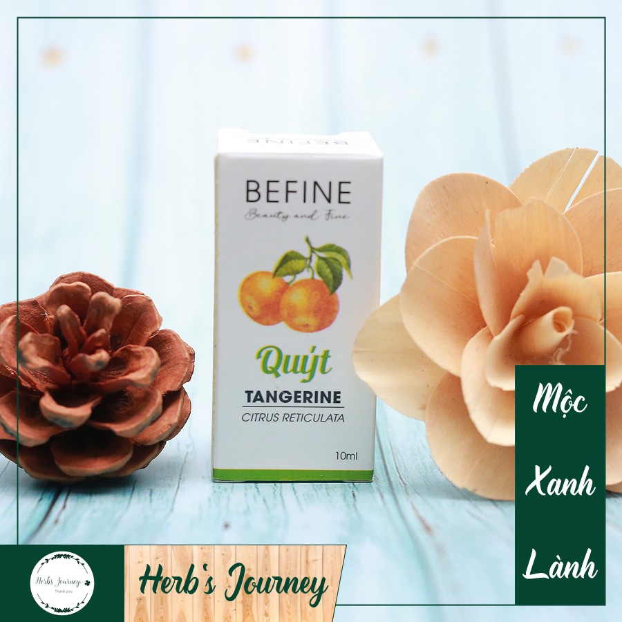 Tinh dầu vỏ quýt nguyên chất - BEFINE - Tinh dầu cao cấp chưng cất từ tự nhiên - Thơm phòng khử mùi