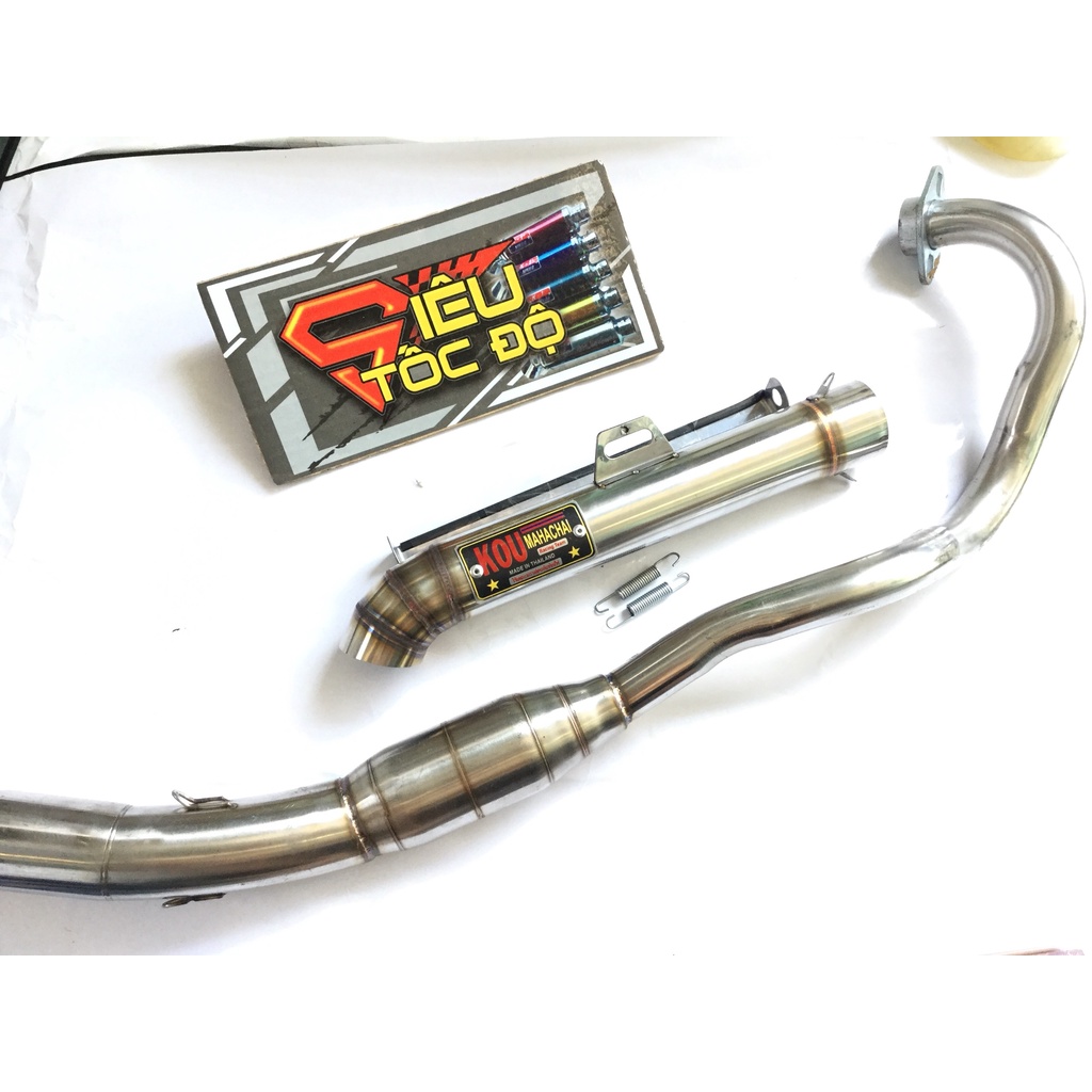 Pô kou ful cổ bầu hơi inox gắn cho nhiều loại xe