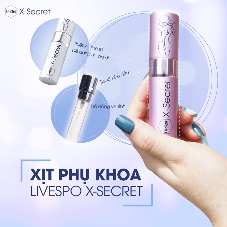 XỊT Lợi Khuẩn X-Secret Bào Tử Lợi Khuẩn Hỗ Trợ Giảm Nấm Ngứa Cho Phụ Nữ