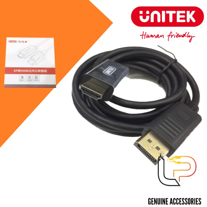 Cáp chuyển Displayport ra HDMI đầu dương dài 1.8m UNITEK V602A