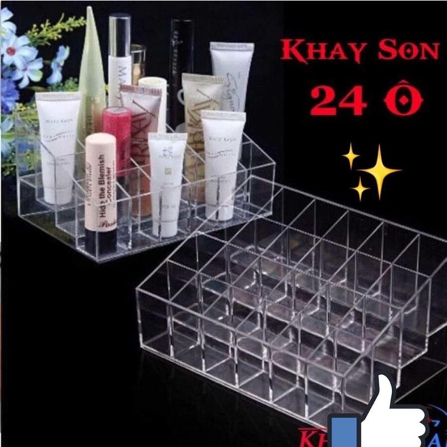Khay đựng son /mỹ phẩm mini 24 ô