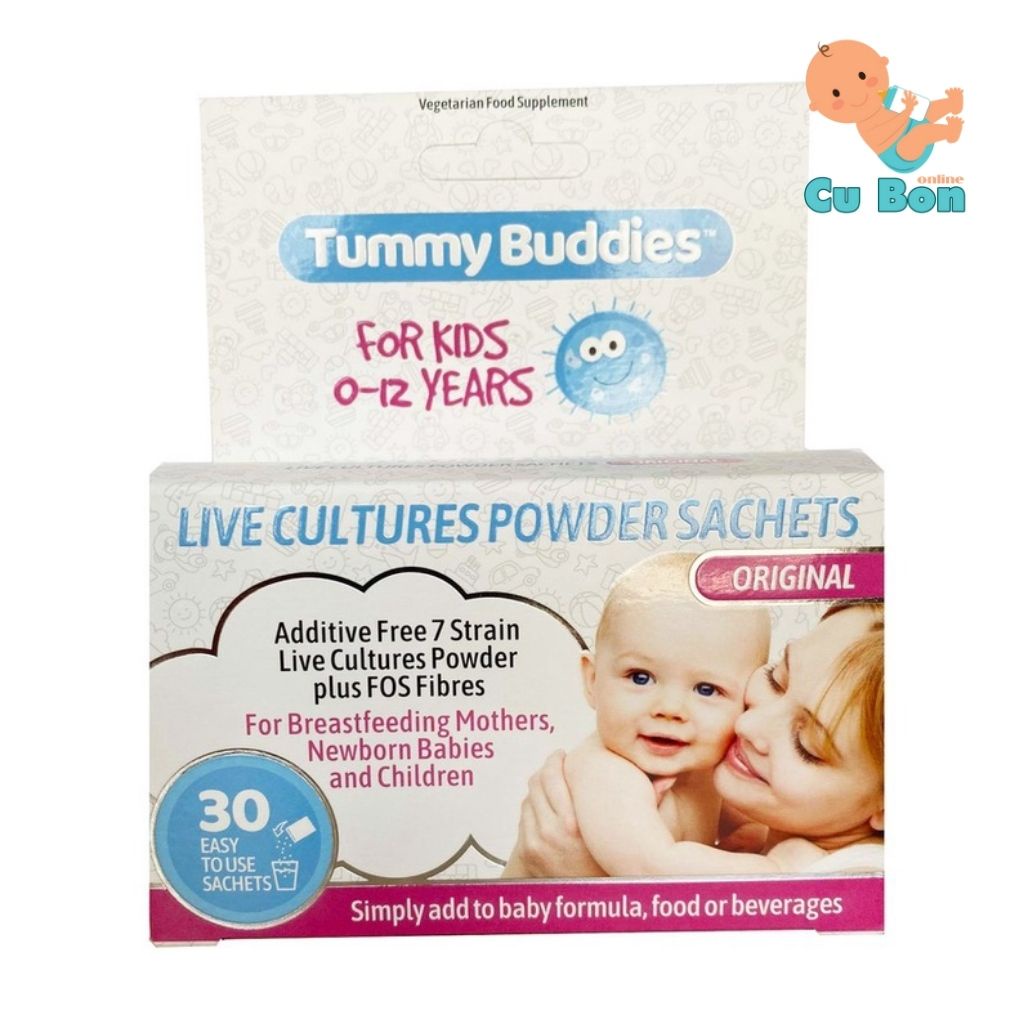 MEN VI SINH TUMMY BUDDIES CHO BÉ TỪ SƠ SINH CỦA ANH 30 gói