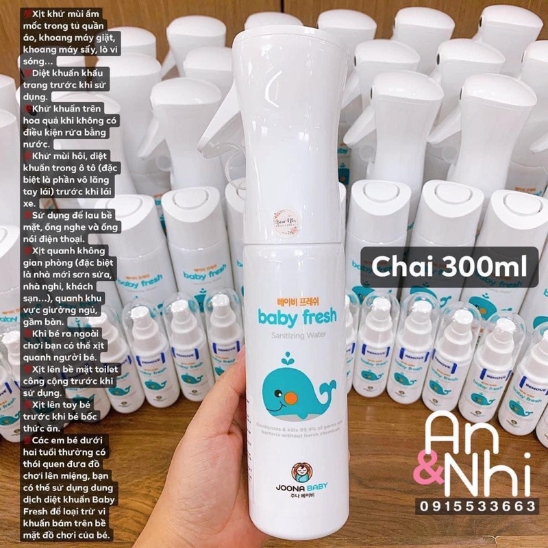XỊT DIỆT VI KHUẨN BABY FRESH HÀN QUỐC