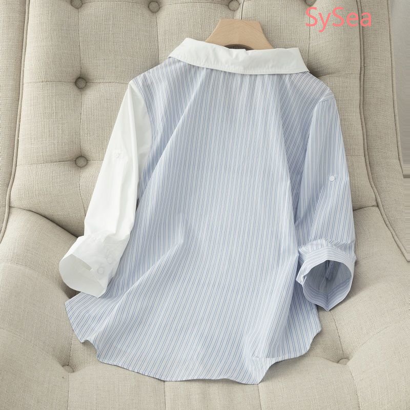 Áo Sơ Mi Kẻ Sọc Phong Cách Hàn Quốc Cho Nữ