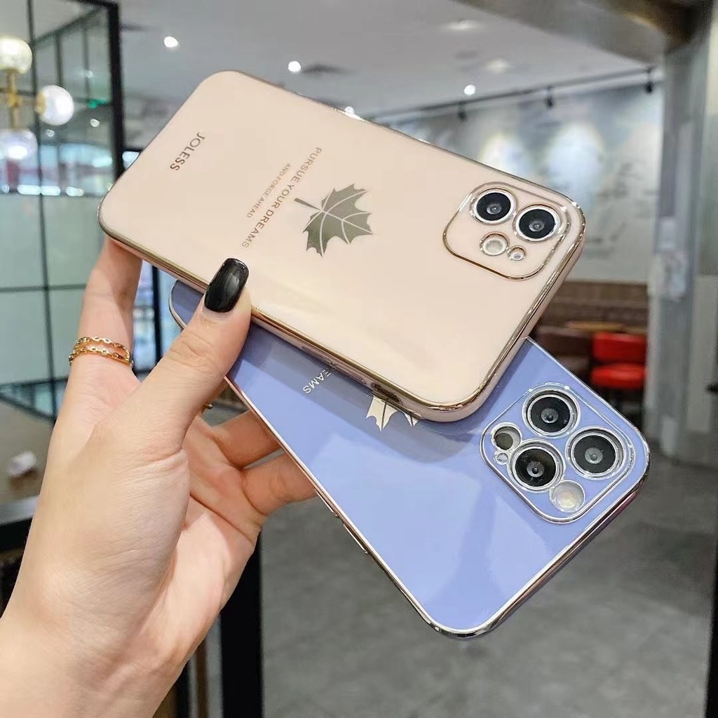 Ốp điện thoại tpu dẻo họa tiết lá phong cho vivo y12s y20 y20i y20s y11 y12 y15 y17 y19 y85 v9 v15 y91c y93 y95 s1