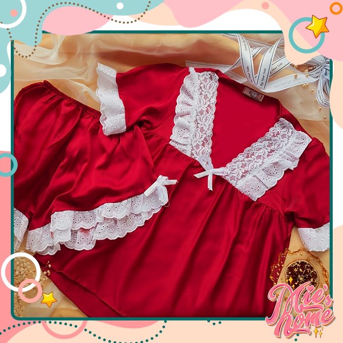 Đồ bộ đùi mặc nhà ngủ nữ, lụa tơ cao cấp mát mịn-Mie | BigBuy360 - bigbuy360.vn