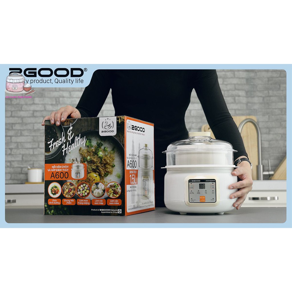 Nồi Hầm Cháo Cách Thủy 2 Tầng 2GOOD A600  - Hàng Chính Hãng