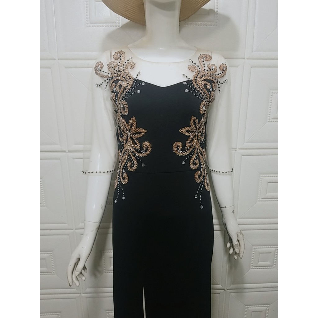 Đầm trung niên dạ hội đính phale sang trọng