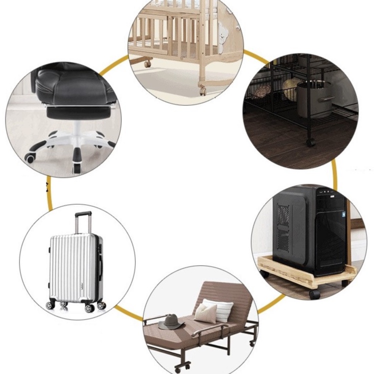 20 Bánh xe nhựa xoay 360 chạy êm, bền chắc