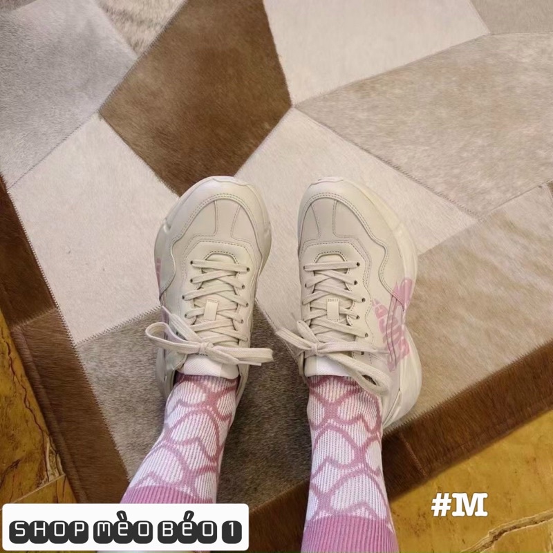 Giày thể thao sneaker gc hoạ tiết hồng fullbox