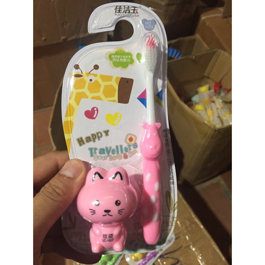 BÀN CHẢI ĐÁNH RĂNG CHO BÉ YÊU TẶNG KÈM THÚ CẦM TAY