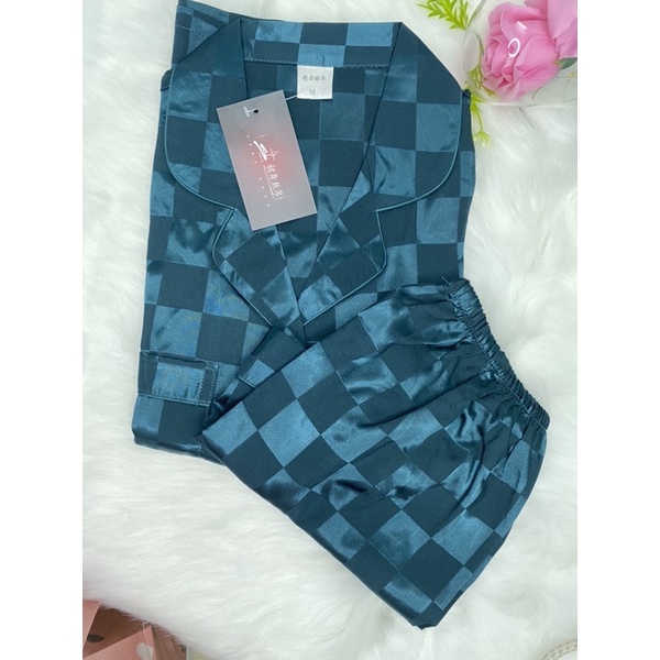 Đồ bộ ngủ Pyjama lụa Satin cao cấp tay ngắn quần ngắn basic | BigBuy360 - bigbuy360.vn