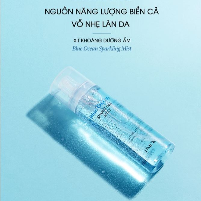 Xịt Khoáng Chiết Xuất Nước Biển Xanh Cấp Ẩm Tức Thì DMCK Blue Ocean Sparkling Mist 80ml