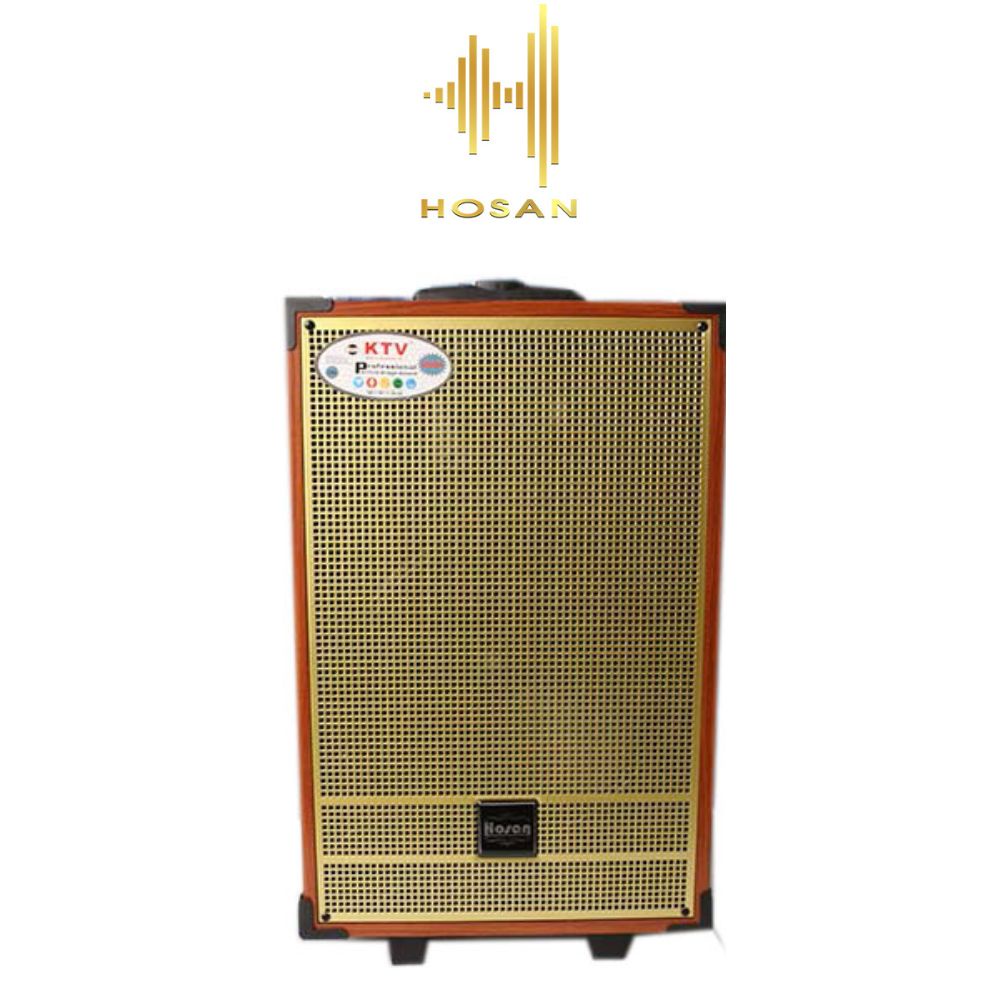 Loa kéo HOSAN GD12-27 thùng gỗ có hệ thống bản đèn Led hiện đại tặng kèm micro không dây