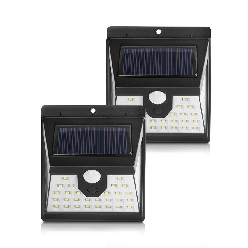 Đèn LED năng lượng mặt trời SOLAR LIGHT T-2866, 3 chế độ hoạt động, 3 mặt sáng, 40 LED, Tự động tắt mở với cảm biến