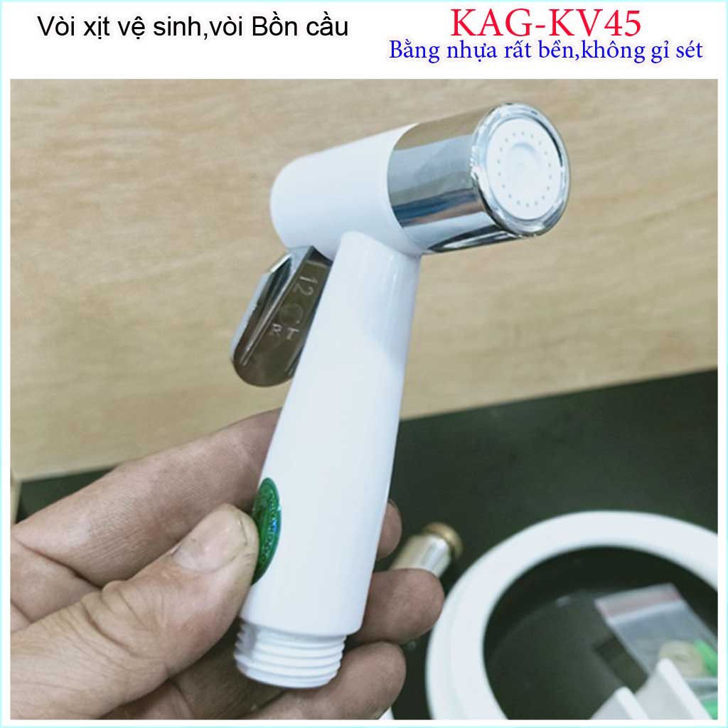 Vòi xịt vệ sinh nhà tắm Roca KAG-KV45, vòi xịt bồn cầu KAG-KV46 màu inox tia nước mạnh sử dụng tốt siêu bề