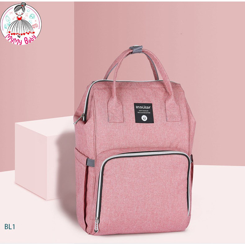 Balo bỉm sữa insular cho mẹ và bé