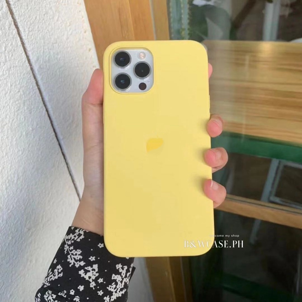 Ốp điện thoại silicon mềm màu vàng chanh cho Iphone 12 11 Pro Max Ix Xs Max Xr Se2 Iphone 6 6s 7 8 Plus