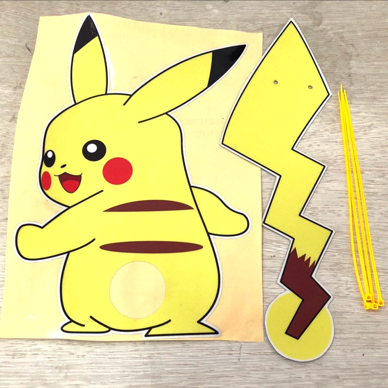 Miếng Dán Phản Quang Họa Tiết Pikachu Vui Nhộn Trang Trí Kính Chắn Gió Xe Hơi