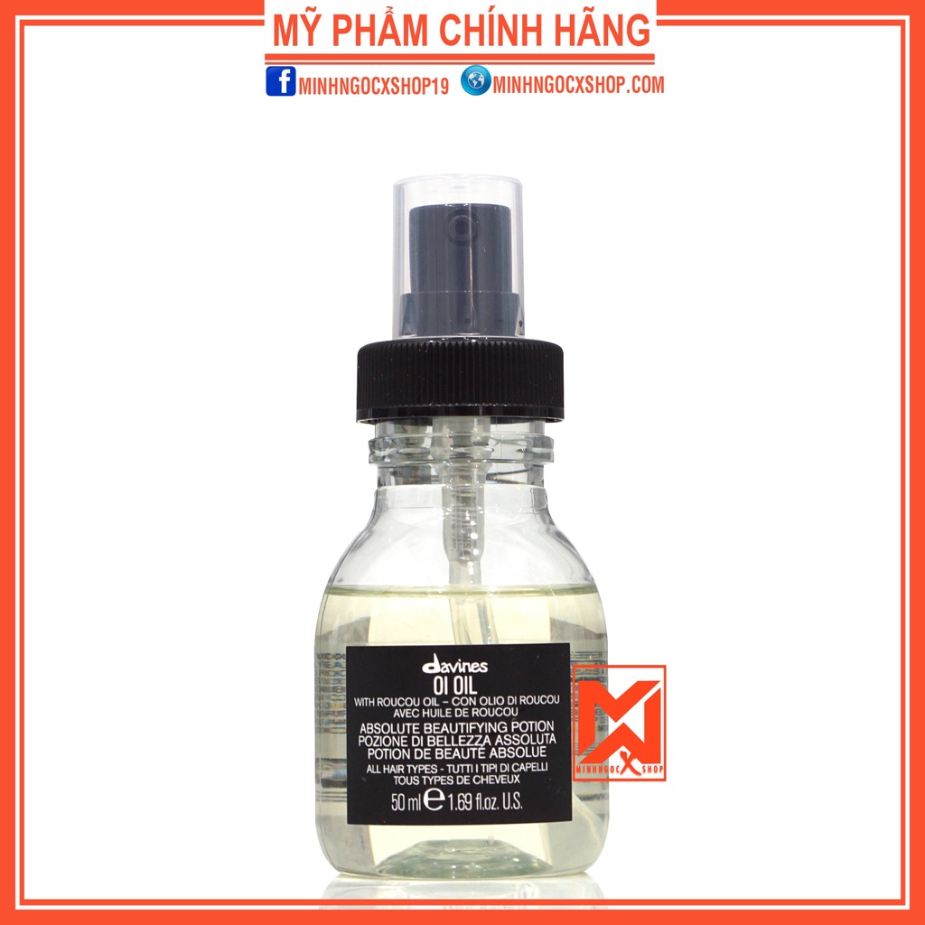 Tinh dầu dưỡng tóc hoàn mỹ DAVINES OI OIL 50ml chính hãng