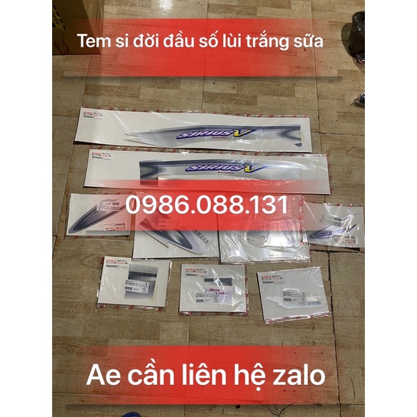 Tem zin si số lùi trắng sữa đời đầu zin chính hãng