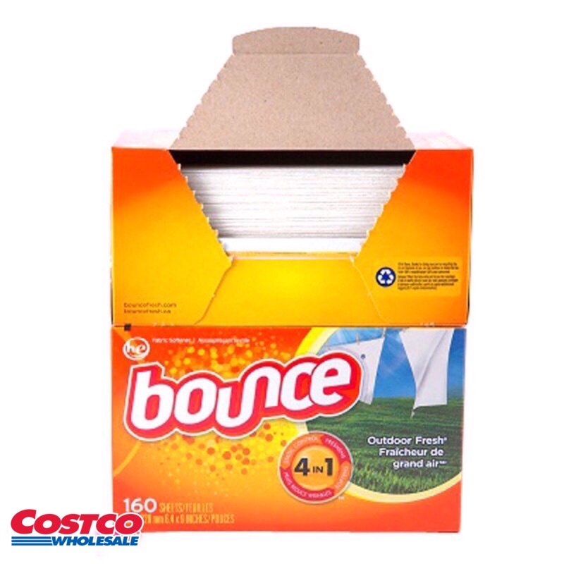 LỐC GIẤY THƠM QUẦN ÁO BOUNCE 160 TỜ(TOTAL 160 SHEETS) CỦA MỸ