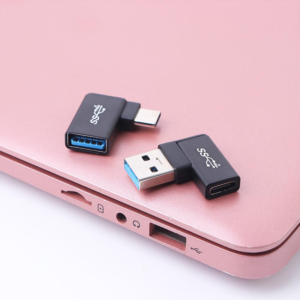 Đầu Chuyển Đổi OTG 90 Độ Bằng Nhôm Cho Notebook