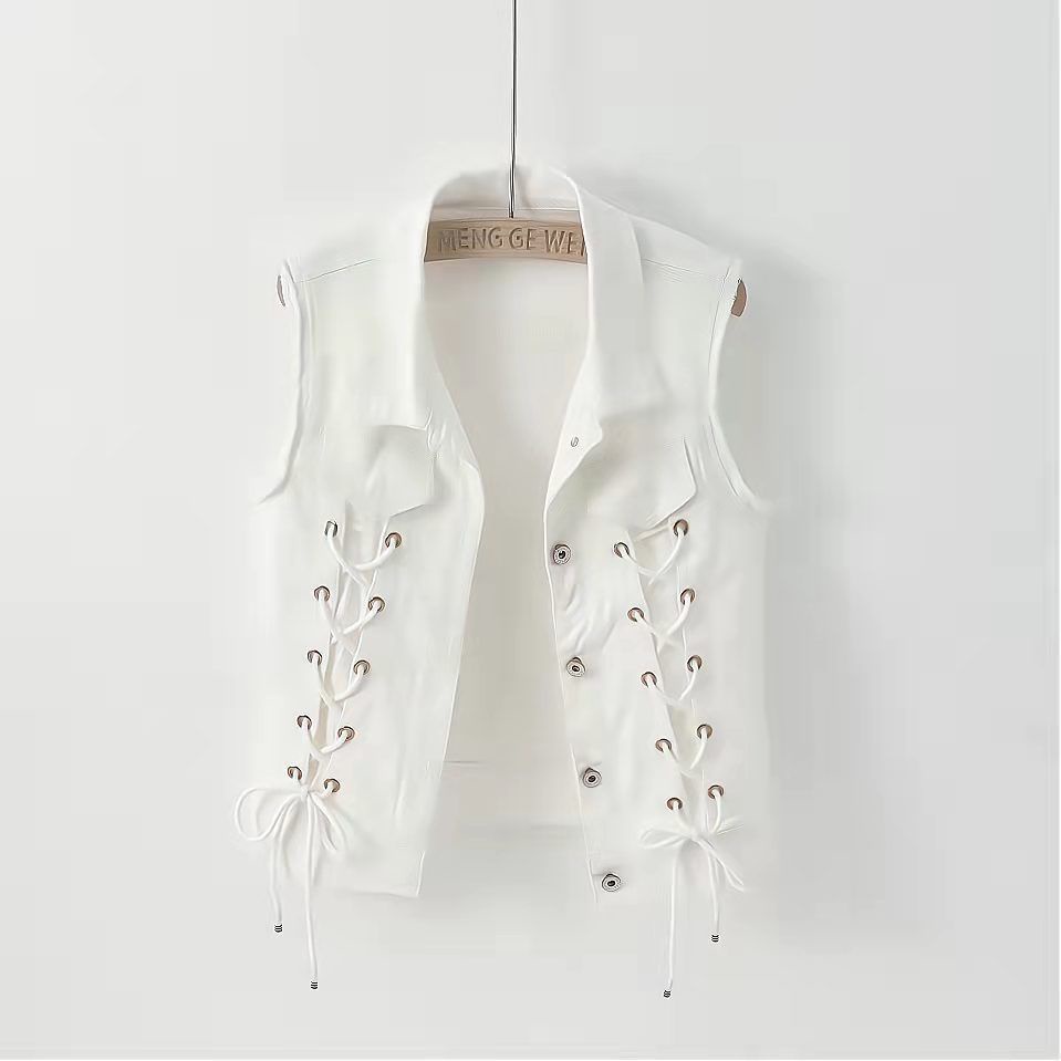 Áo Khoác Denim Mỏng Không Tay Phong Cách Phương Tây Thời Trang Xuân Thu Mới 2022