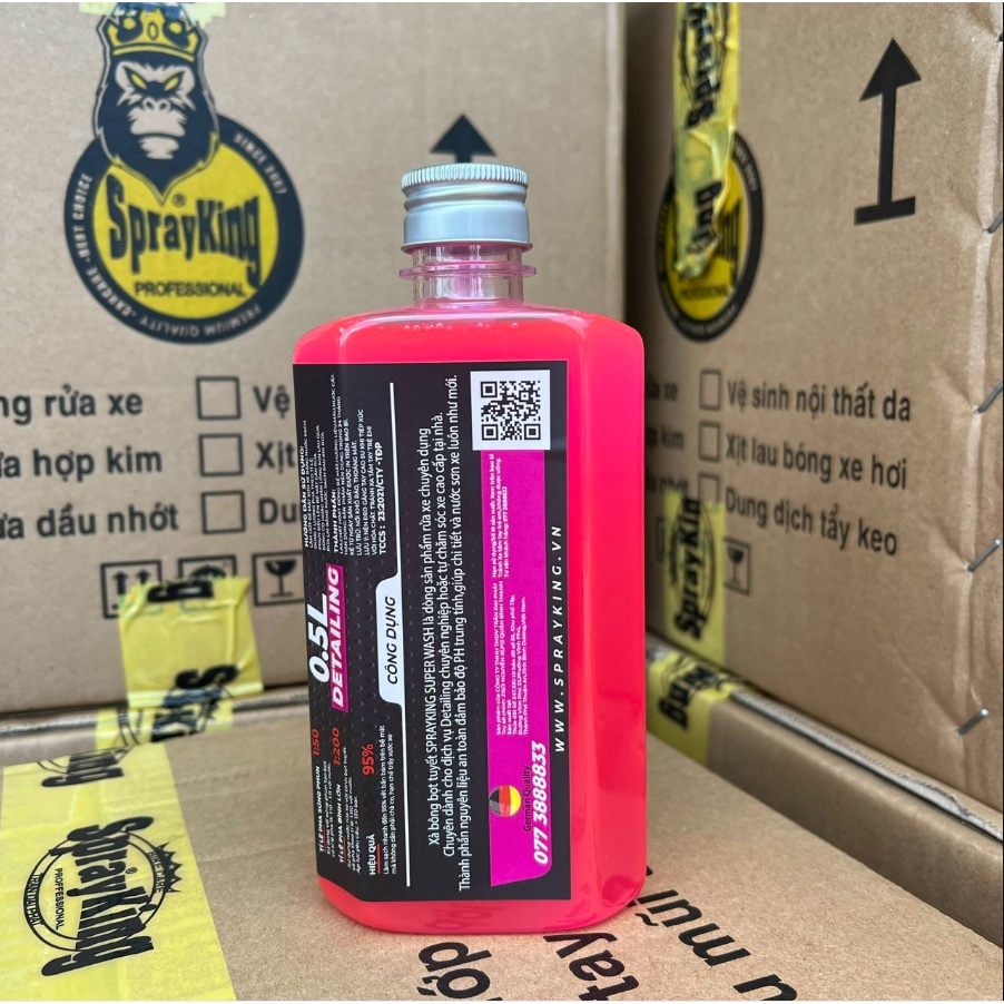 Nước rửa xe bọt tuyết SPRAYKING Super Wash 500ml, nước rửa đậm đặc, tạo bọt siêu mịn, siêu sạch, tạo hiệu ứng lá sen