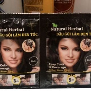 Dầu gội làm đen tóc Natural Herbal 30ml×10
