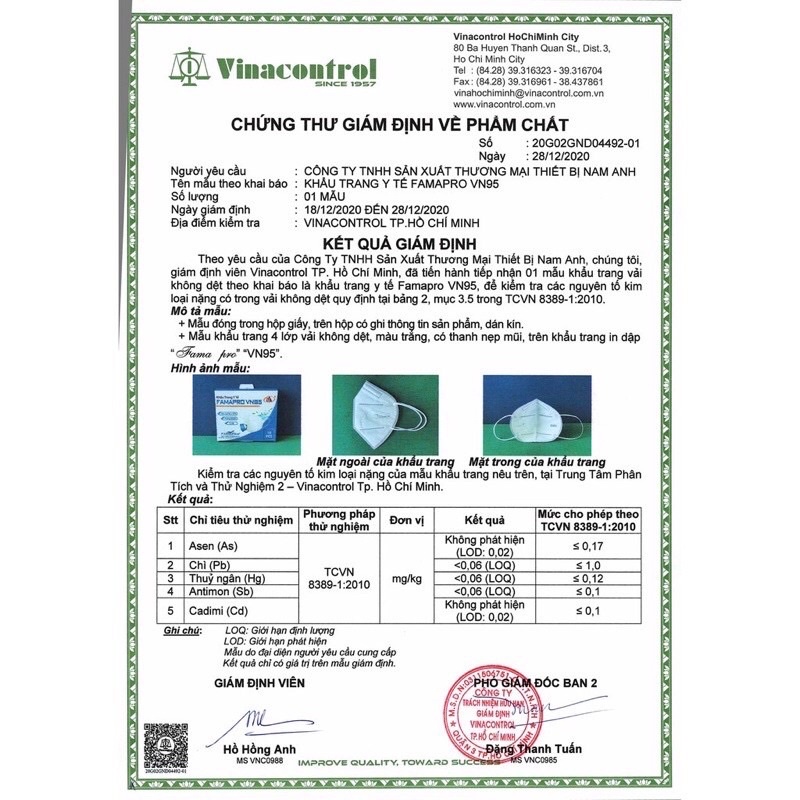 Khẩu trang VN95 Famapro chính hãng