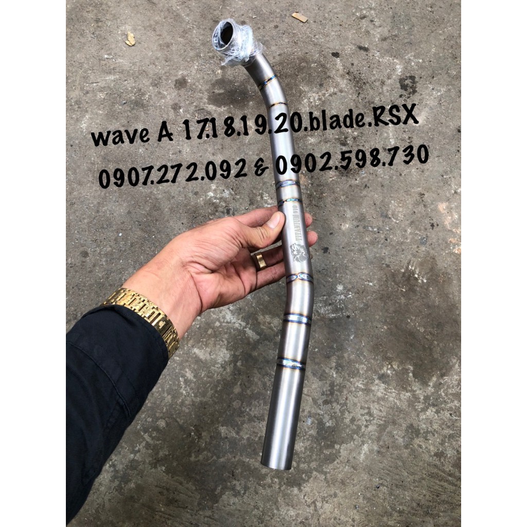 cổ pô titan zin gắn pô zin cho wave A 17.18.19.20/Blade / RSX