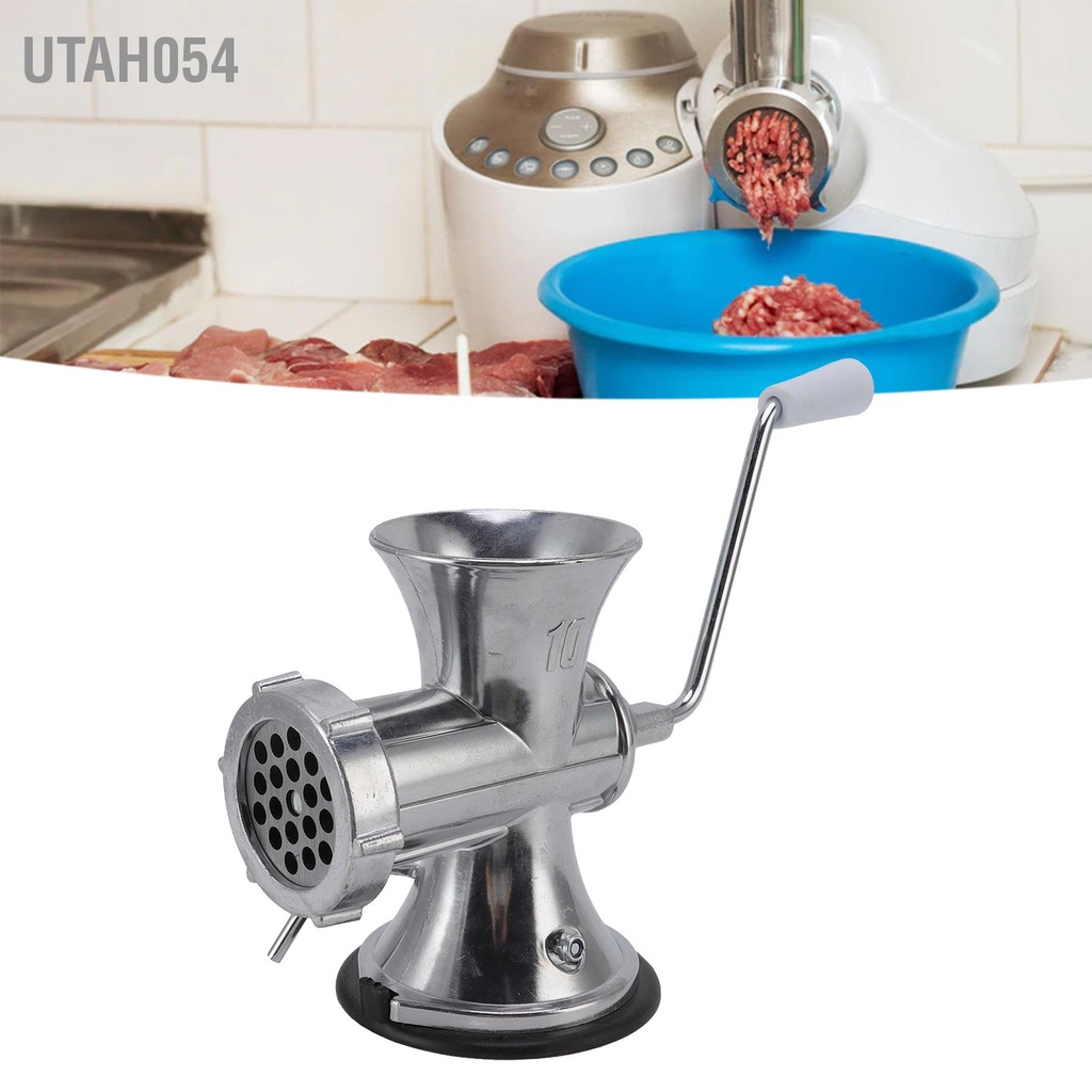Utah054 Máy xay thịt bằng tay bạc Loại cốc hút hợp kim nhôm chiết rót xúc xích cho nhà bếp