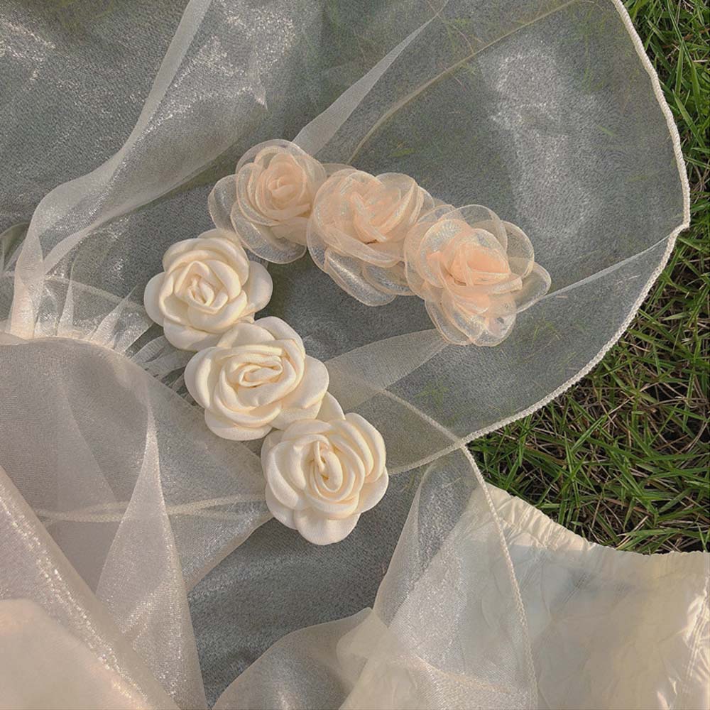 Kẹp tóc nữ đính hoa đơn giản ngọt ngào phong cách Hàn Quốc