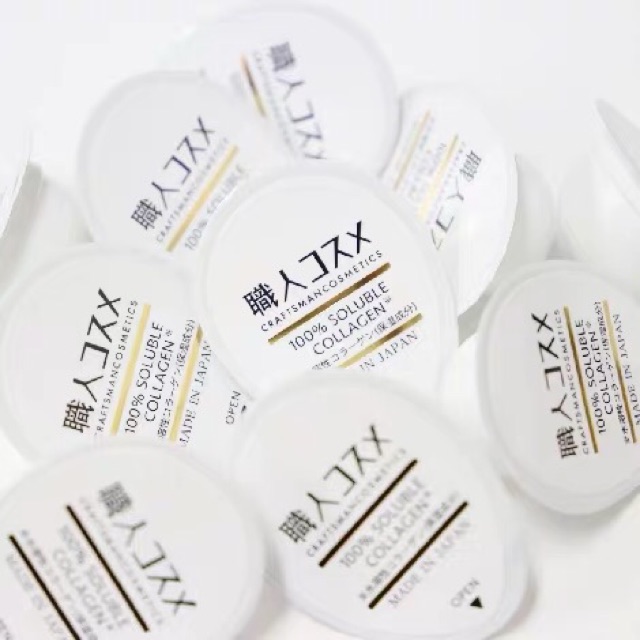 Viên bông kén tằm dưỡng da 100% Collagen Soluble - gói 10 viên