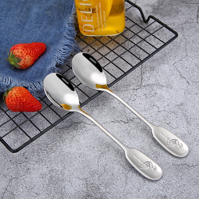 Thìa, Muỗng 304 cán logo hình con hạt dễ thương