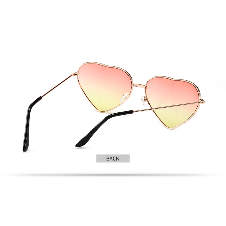 New Fashion Unisex Fashion Heart-shaped Sunglasses Glasses Colorful