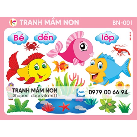 Decal mầm non - GÓC BÉ NGOAN khổ to 127x80