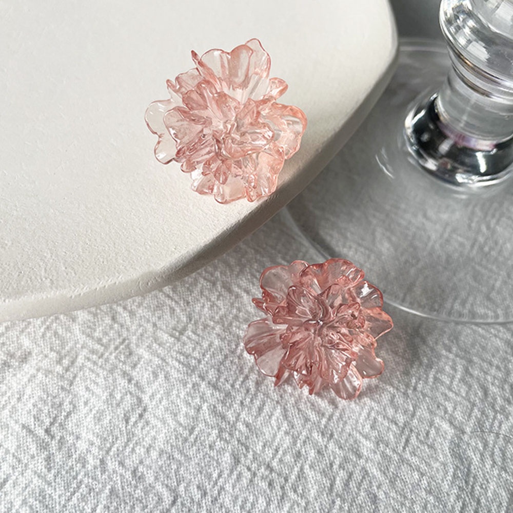 Khuyên Kẹp Vành Tai Không Xỏ Lỗ Bằng Nhựa Resin Màu Sắc Ngọt Ngào Thời Trang Cho Nữ