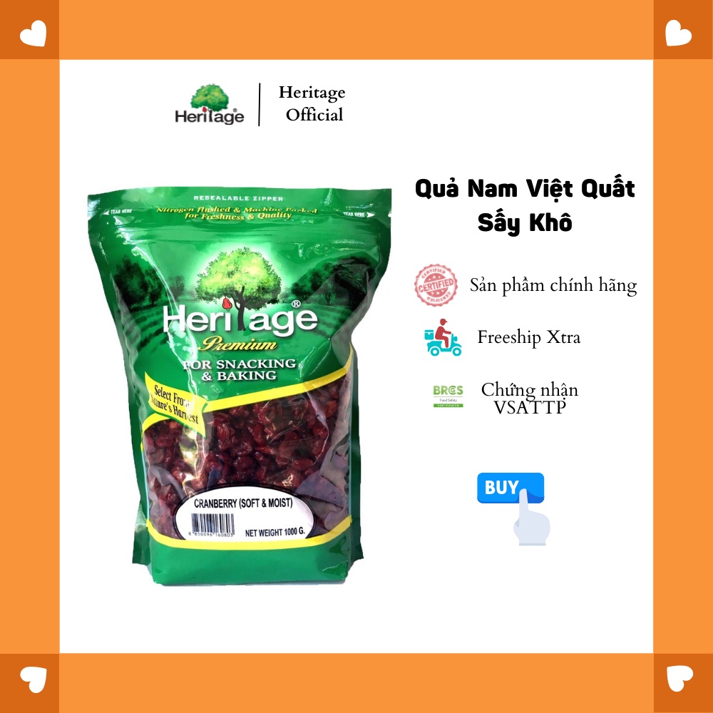 NAM VIỆT QUẤT SẤY KHÔ - CRANBERRY (SOFT&MOIST) -1kg