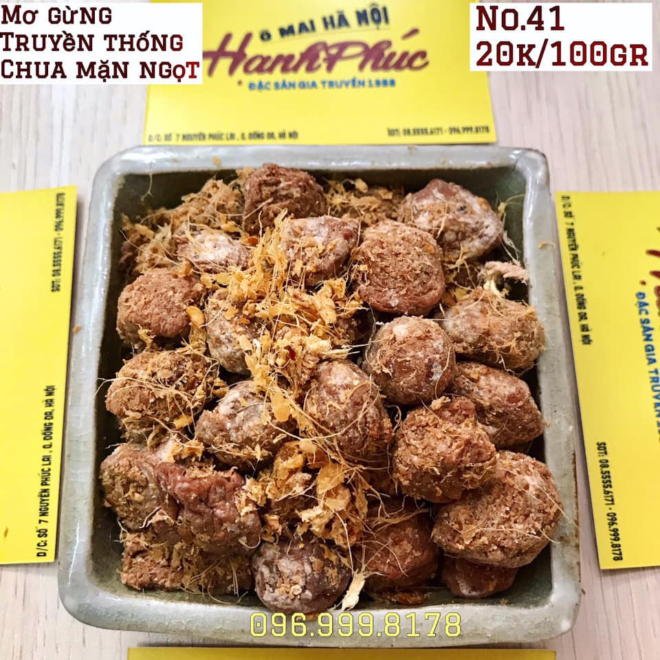 mơ gừng truyền thống chua mặn ngọt 100gr / 300gr / 500gr