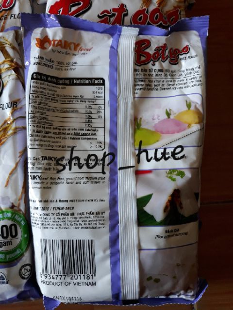 Bột gạo nguyên chất 100% làm bánh bèo _ gói 400gr