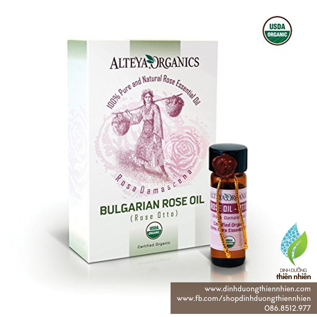 Tinh Dầu Hoa Hồng Hữu Cơ Alteya Organics, 2.3ml