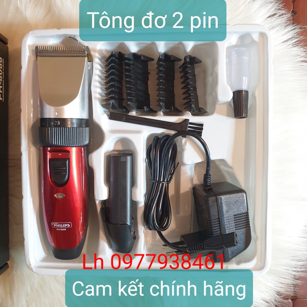 Tông đơ cắt tóc chuyên nghiệp tặng kèm pin dự phòng, Tăng đơ cắt tóc nam không dây cao cấp chính hãng