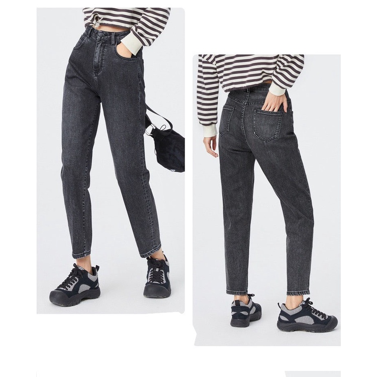 Quần jeans Baggy màu xám lông chuột lưng cao đủ size 40kg đến 90kg