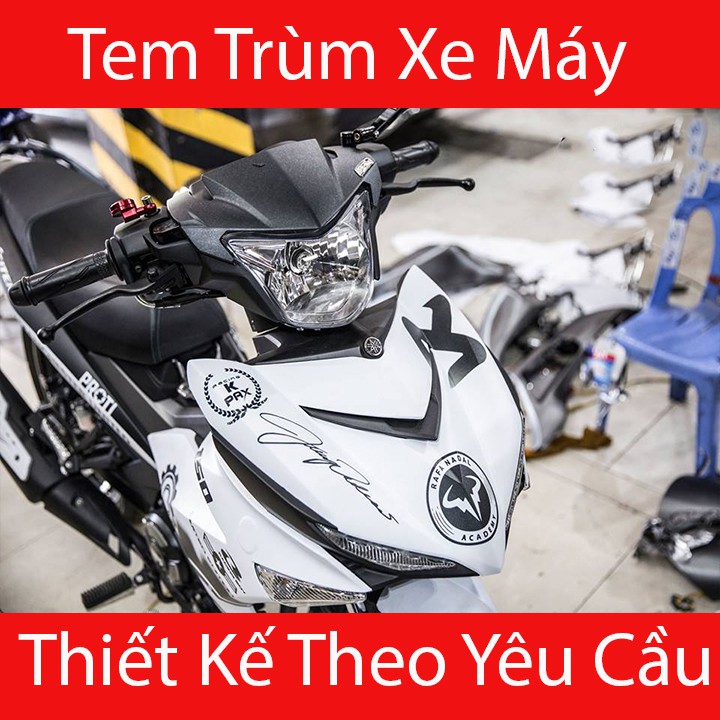 Tem Trùm Xe Exciter 150 Manchester Trắng Đen