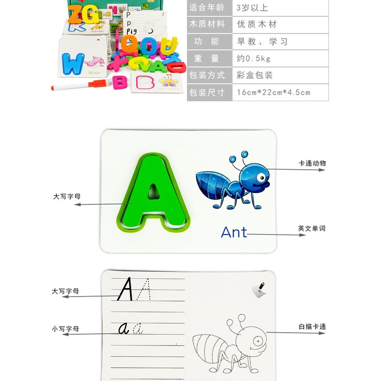 Bộ Thẻ Học Chữ Cái Tiếng Anh Giáo Dục Sớm Cho Bé