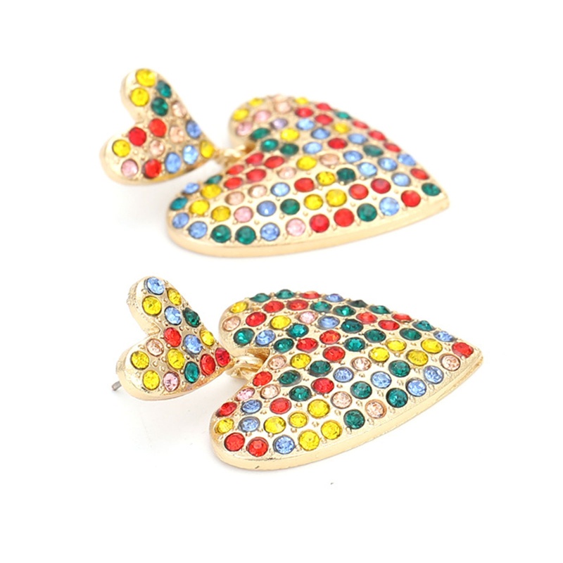 Đôi Khuyên Tai Dài Hình Trái Tim Phong Cách Vintage Thời Trang Cho Nữ