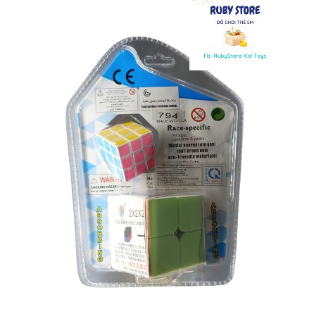 VỈ ĐỒ CHƠI 2 RUBIK ABS (2x2 lớn và 3x3 nhỏ)