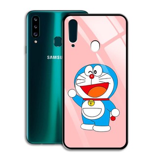 [FREESHIP ĐƠN 50K]  Ốp Lưng Samsung Galaxy A20S in mèo Doremon - mặt Kính Cường Lực - 03081 7862 DRM06